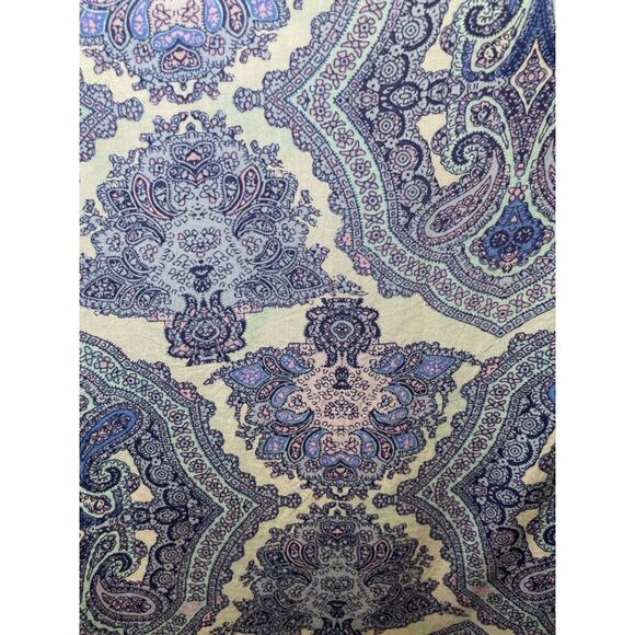 Victoria's Secret Women Small Romper Pajama Blue Paisley Spaghetti Straps - Picture 12 of 13